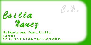 csilla mancz business card